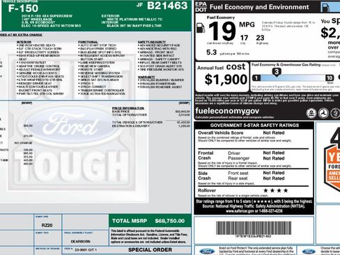 Used 2018 Ford F150 Limited w/ Trailer Tow Package AWD/4WD image 14