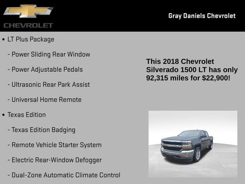 Certified 2018 Chevrolet Silverado 1500 LT w/ Texas Edition image 21