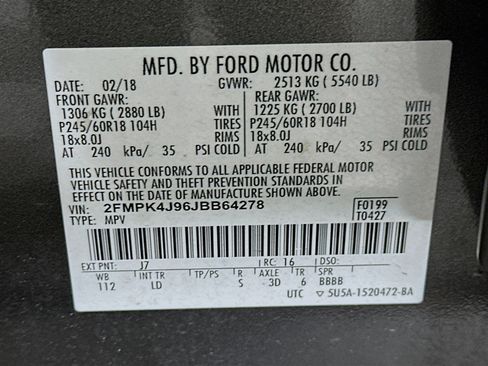 Used 2018 Ford Edge SEL w/ Equipment Group 201A AWD/4WD image 12