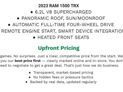 Used 2023 RAM 1500 TRX w/ TRX Level 2 Equipment Group image 2