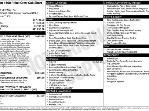 Certified 2023 RAM 1500 Rebel w/ Rebel Level 2 Equipment Group AWD/4WD image 42