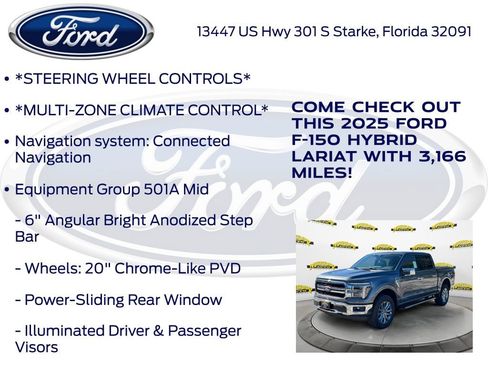 New 2025 Ford F150 Lariat w/ Equipment Group 501A Mid image 15