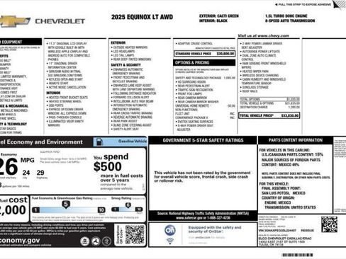 Used 2025 Chevrolet Equinox LT w/ Convenience Package II image 4