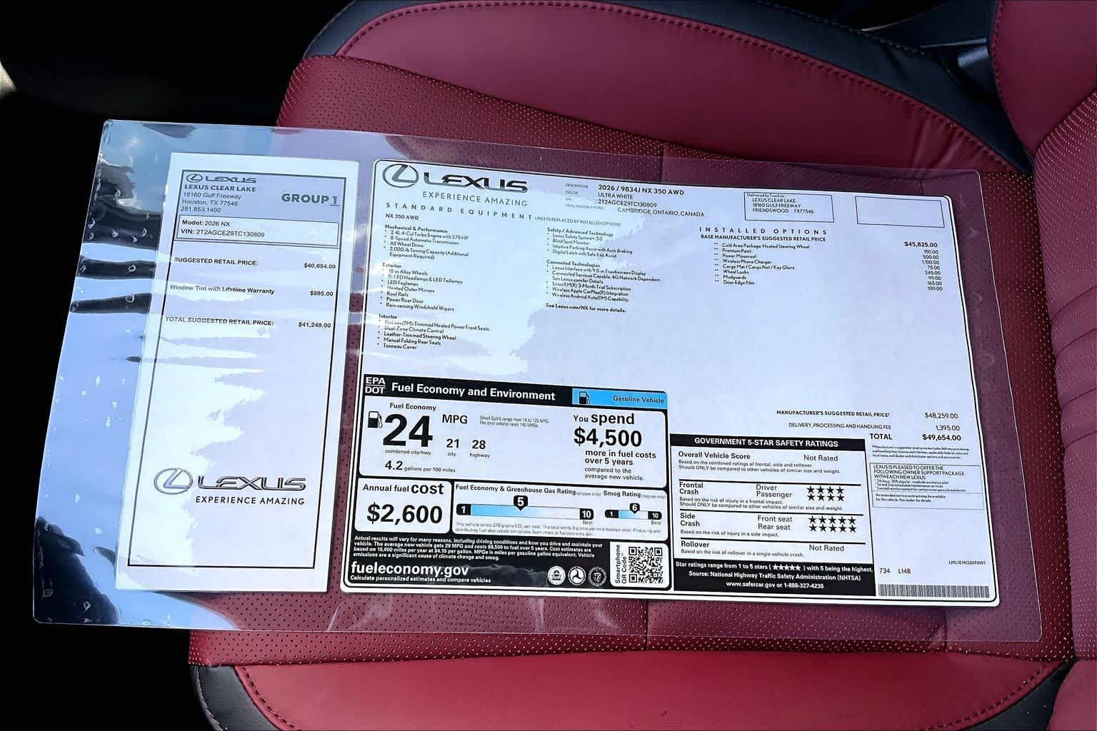 New 2026 Lexus NX 350 AWD w/ Accessory Package (Z1) image 21