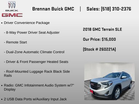 Certified 2018 GMC Terrain SLE w/ Driver Convenience Package AWD/4WD image 6