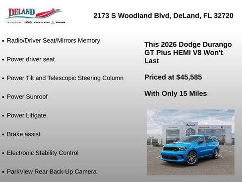 New 2026 Dodge Durango GT AWD/4WD image 30