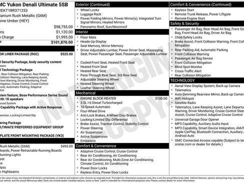Used 2024 GMC Yukon Denali Ultimate w/ LPO, Floor Liner Package AWD/4WD image 36