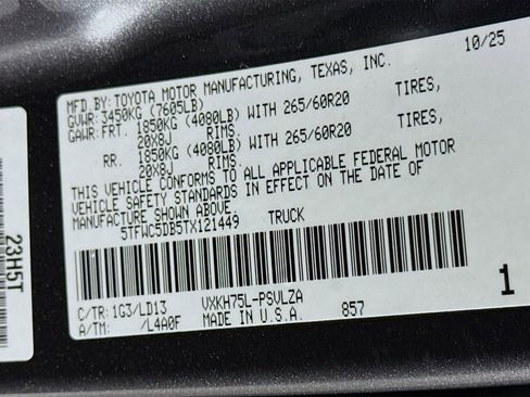 New 2026 Toyota Tundra Limited image 21