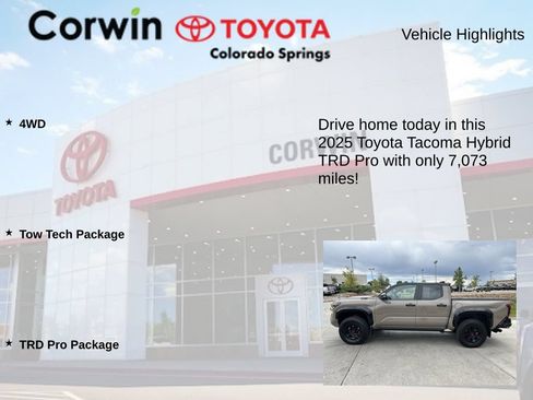 Used 2025 Toyota Tacoma TRD Pro w/ Tow Tech Package AWD/4WD image 7
