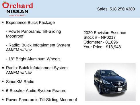 Used 2020 Buick Envision Essence w/ Experience Buick Package AWD/4WD image 7