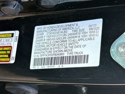 Used 2023 Honda Ridgeline RTL image 41