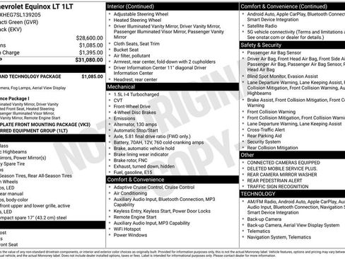 Used 2025 Chevrolet Equinox LT w/ Safety and Technology Package FWD image 11