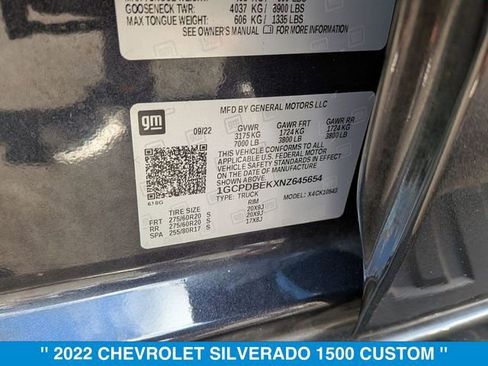 Certified 2022 Chevrolet Silverado 1500 Custom image 39