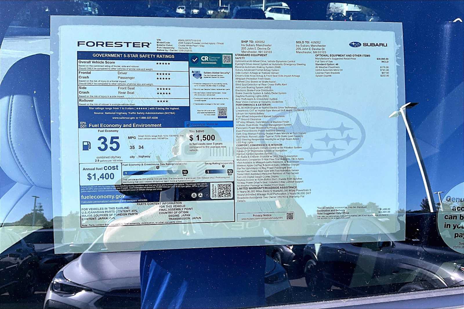 New 2026 Subaru Forester Touring AWD/4WD image 18