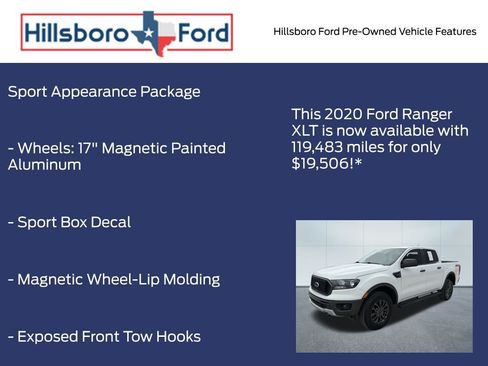 Used 2020 Ford Ranger XLT w/ Equipment Group 301A Mid image 6