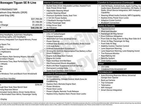Certified 2025 Volkswagen Tiguan SE R-Line AWD/4WD image 6