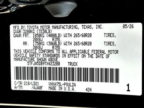 New 2026 Toyota Tundra Limited AWD/4WD image 24