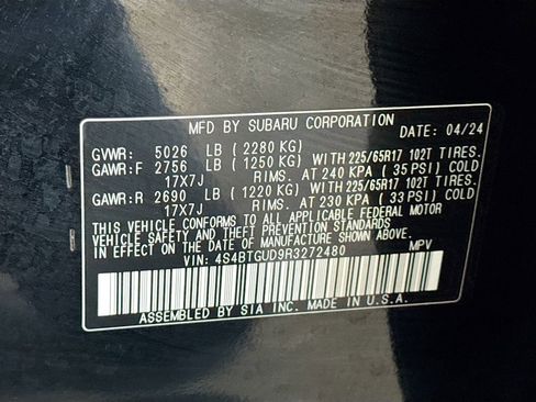 Certified 2024 Subaru Outback Wilderness w/ Wilderness Package image 31