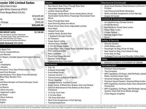 Used 2014 Chrysler 200 Limited w/ Sun/Sound Group FWD image 21
