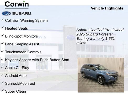 Certified 2025 Subaru Forester Touring w/ Popular Package - Touring AWD/4WD image 9