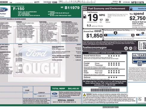 Certified 2022 Ford F150 Lariat w/ Equipment Group 502A High image 22