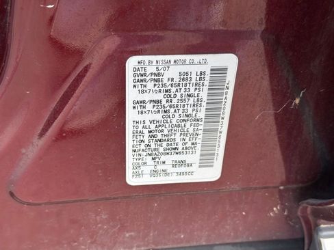 Used 2007 Nissan Murano SL w/ Touring Pkg AWD/4WD image 10