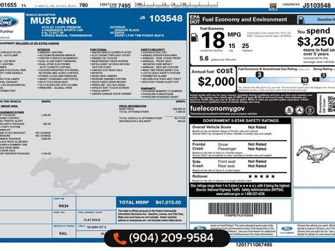 Used 2018 Ford Mustang GT Premium w/ GT Performance Package image 5