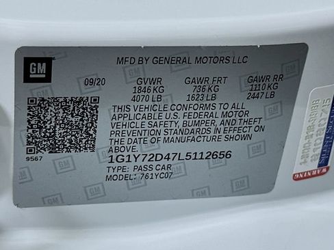 Used 2020 Chevrolet Corvette Stingray Preferred Cpe w/ 2LT Preferred Equipment Group RWD image 29