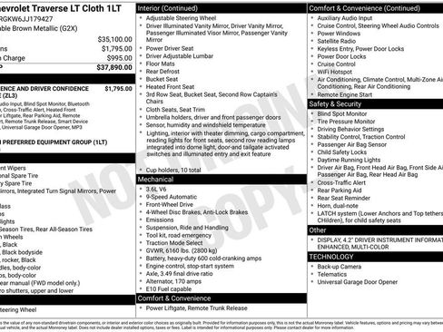 Used 2018 Chevrolet Traverse LT FWD image 2