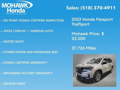 Certified 2023 Honda Passport TrailSport image 16