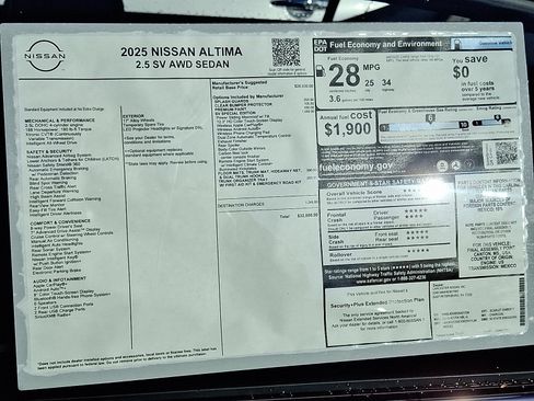 New 2025 Nissan Altima 2.5 SV w/ SV Special Edition Package image 7