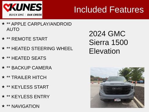 Used 2024 GMC Sierra 1500 Elevation w/ LPO, Elevation Black Package AWD/4WD image 2