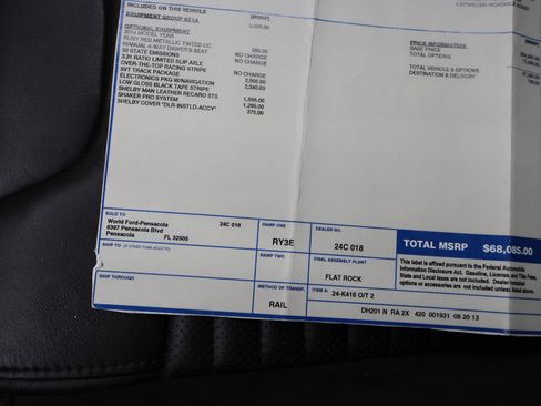 Used 2014 Ford Mustang Shelby GT500 w/ Equipment Group 821A image 50