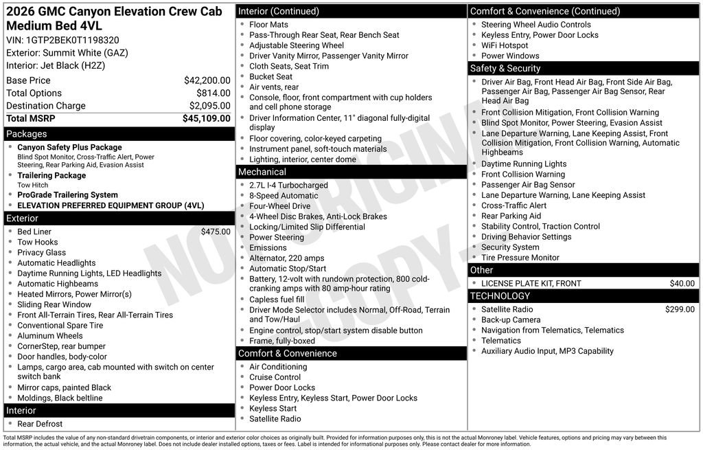 Used 2026 GMC Canyon Elevation AWD/4WD image 51