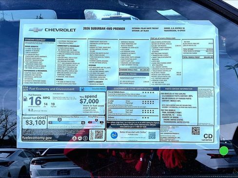 New 2026 Chevrolet Suburban Premier w/ Sun And Tow Package image 14