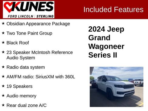 Used 2024 Jeep Grand Wagoneer Series II w/ Quick Order Packagew 28T AWD/4WD image 3