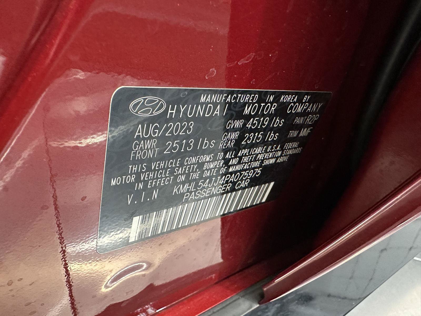 Certified 2023 Hyundai Sonata Limited w/ Cargo Package FWD image 13