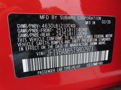 New 2026 Subaru WRX Limited AWD/4WD image 28
