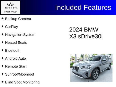 Used 2024 BMW X3 sDrive30i w/ Convenience Package w/ZPA image 2