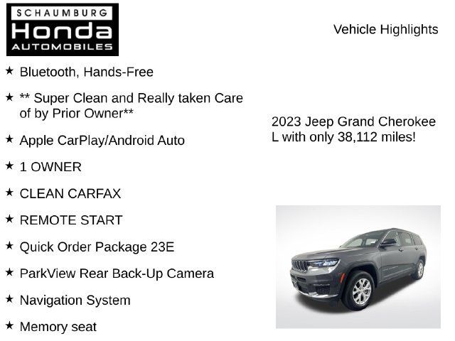 Used 2023 Jeep Grand Cherokee L Limited AWD/4WD image 8