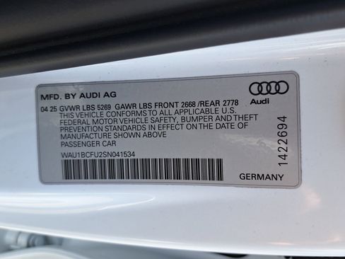 Certified 2025 Audi A5 2.0T Premium w/ Convenience Package AWD/4WD image 41