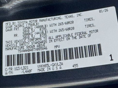 New 2026 Toyota Sequoia Limited w/ TRD Off-Road Package image 29