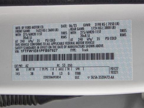 Used 2023 Ford F150 Platinum w/ Equipment Group 701A High AWD/4WD image 31