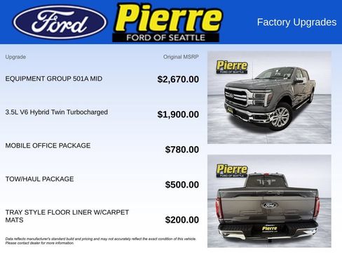 New 2025 Ford F150 Lariat w/ Equipment Group 501A Mid AWD/4WD image 13