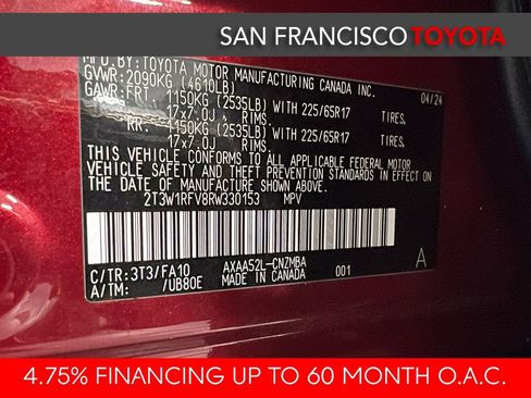 Certified 2024 Toyota RAV4 XLE w/ Convenience Package FWD image 42