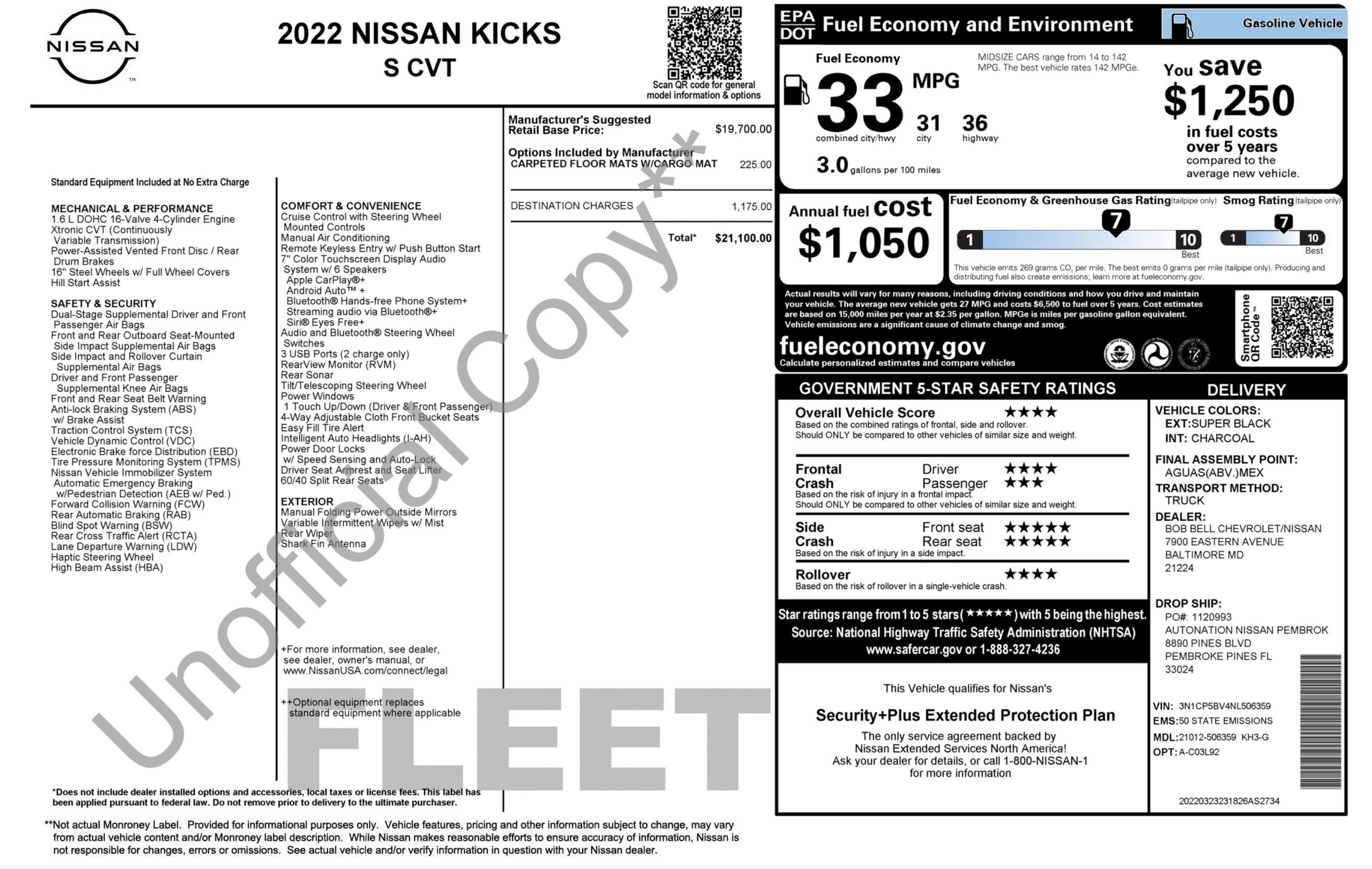 Used 2022 Nissan Kicks S FWD image 2