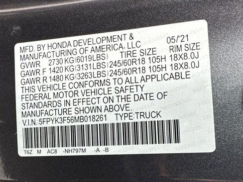 Used 2021 Honda Ridgeline RTL image 49