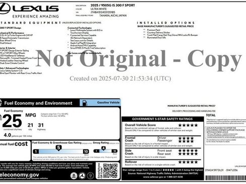 Used 2025 Lexus IS 300 F Sport RWD image 3