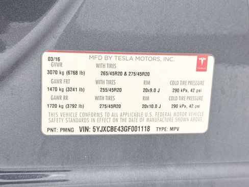 Used 2016 Tesla Model X Performance AWD/4WD image 40