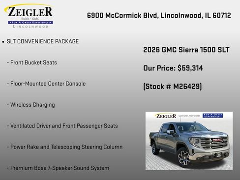 New 2026 GMC Sierra 1500 SLT w/ SLT Convenience Package AWD/4WD image 6